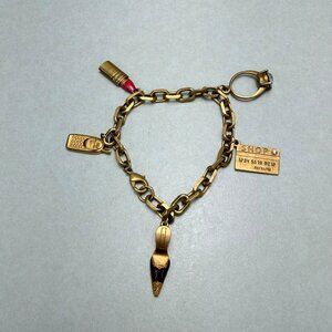 Vintage Avon Gold Tone 5 Charms  Bracelet Pretty